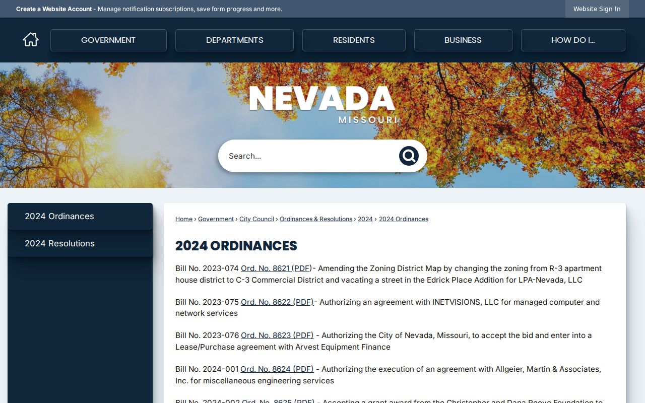 Nevada criminal records fee and budget ordinance index